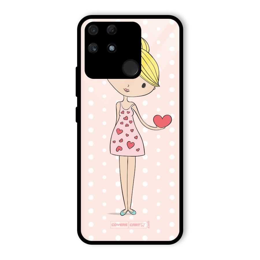 My Innocent Heart Glass Back Case for Realme Narzo 50A
