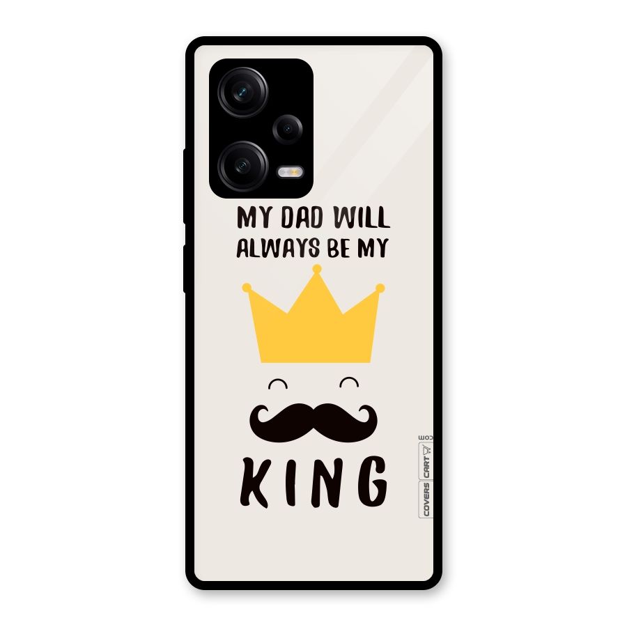 My King Dad Glass Back Case for Redmi Note 12 Pro