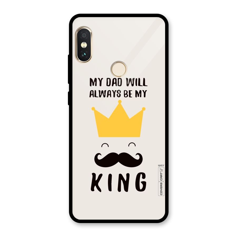 My King Dad Glass Back Case for Redmi Note 5 Pro