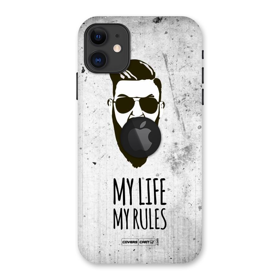 My Life My Rules Back Case for iPhone 11 Logo Cut