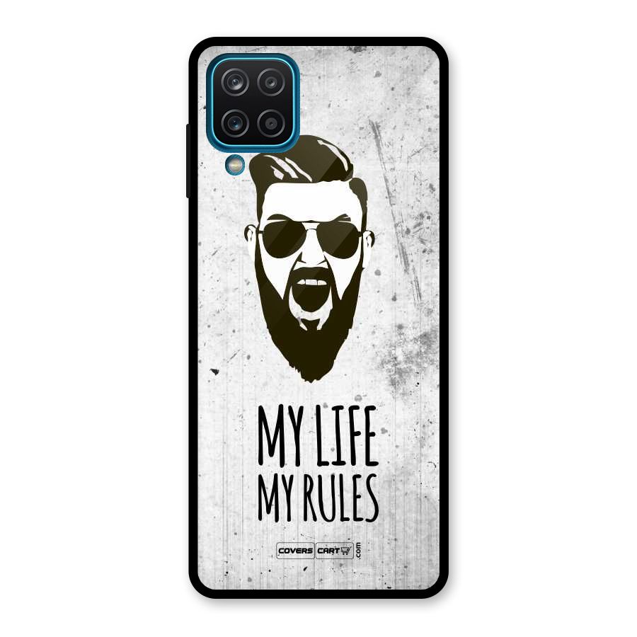 My Life My Rules Glass Back Case for Galaxy A12