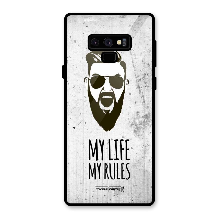 My Life My Rules Glass Back Case for Galaxy Note 9