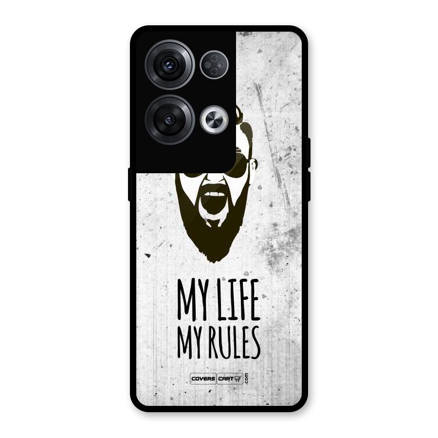My Life My Rules Glass Back Case for Oppo Reno8 Pro 5G