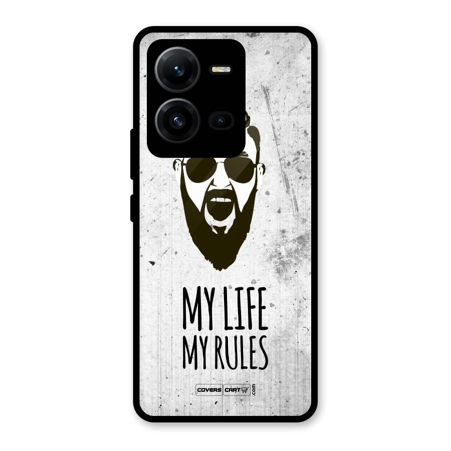 My Life My Rules Glass Back Case for Vivo V25
