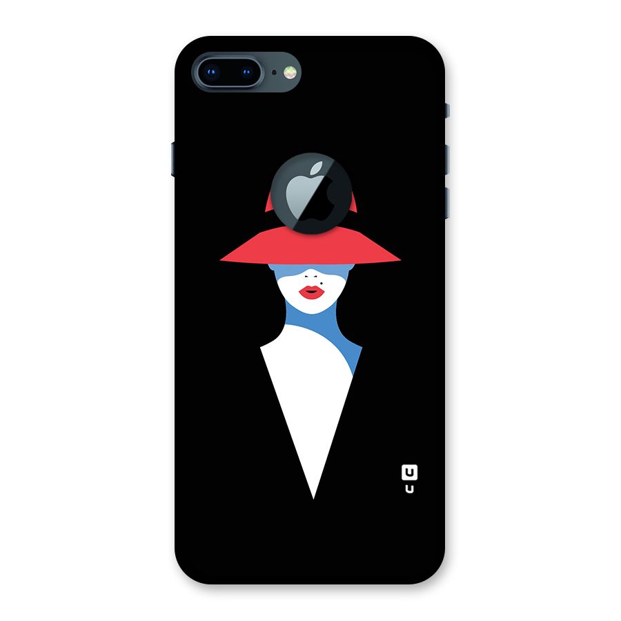 Mysterious Woman Illustration Back Case for iPhone 7 Plus Logo Cut