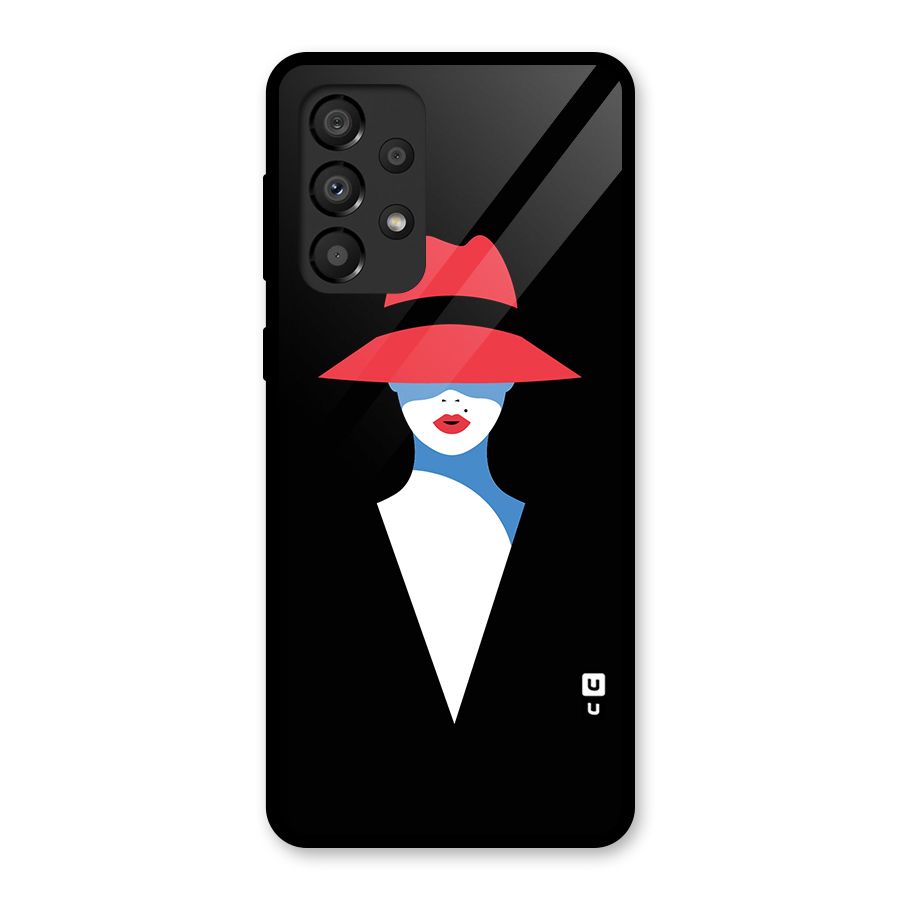 Mysterious Woman Illustration Glass Back Case for Galaxy A33 5G
