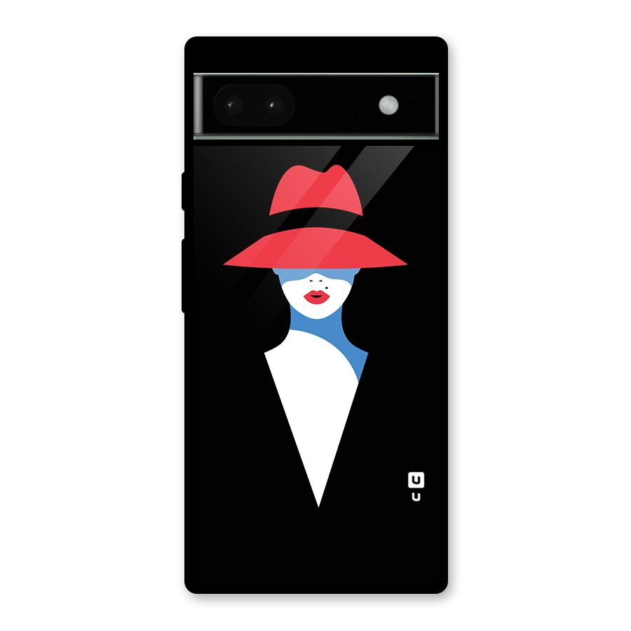 Mysterious Woman Illustration Glass Back Case for Google Pixel 6a