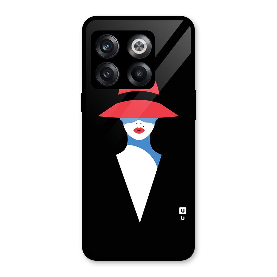 Mysterious Woman Illustration Glass Back Case for OnePlus 10T