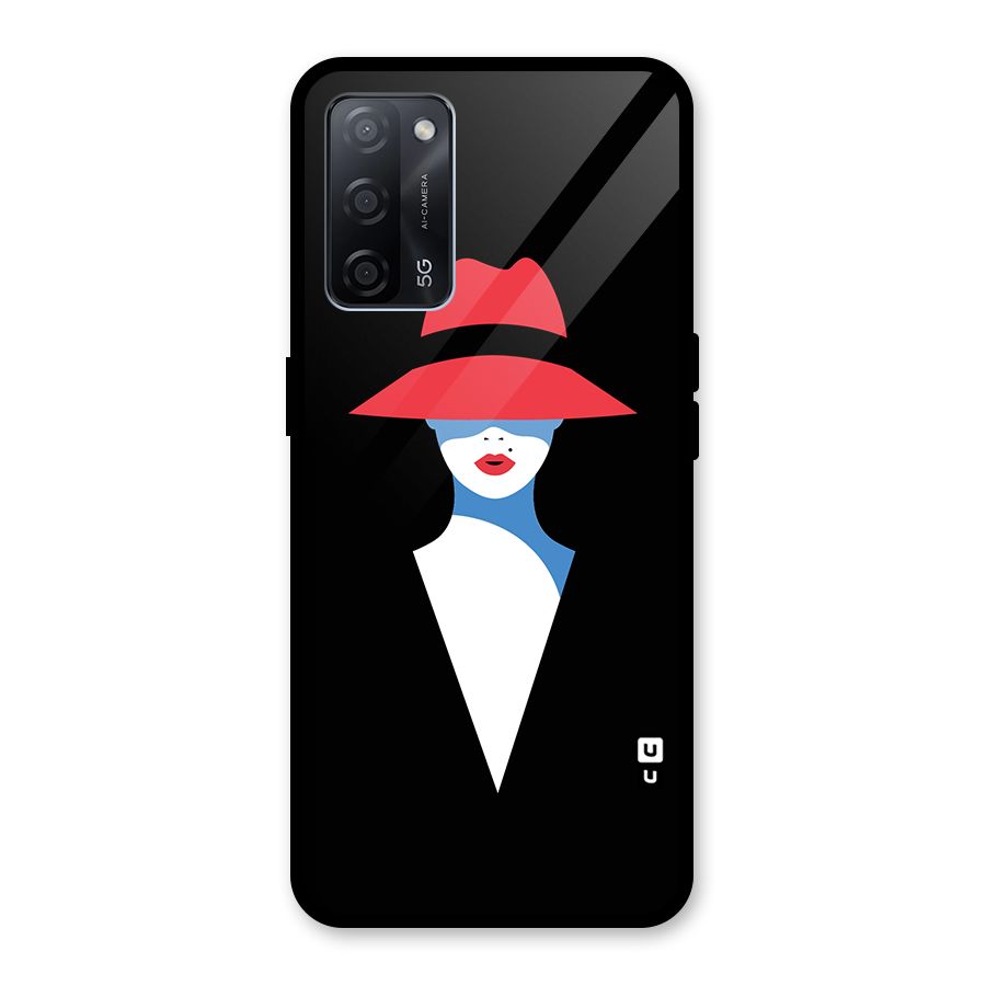 Mysterious Woman Illustration Glass Back Case for Oppo A53s 5G