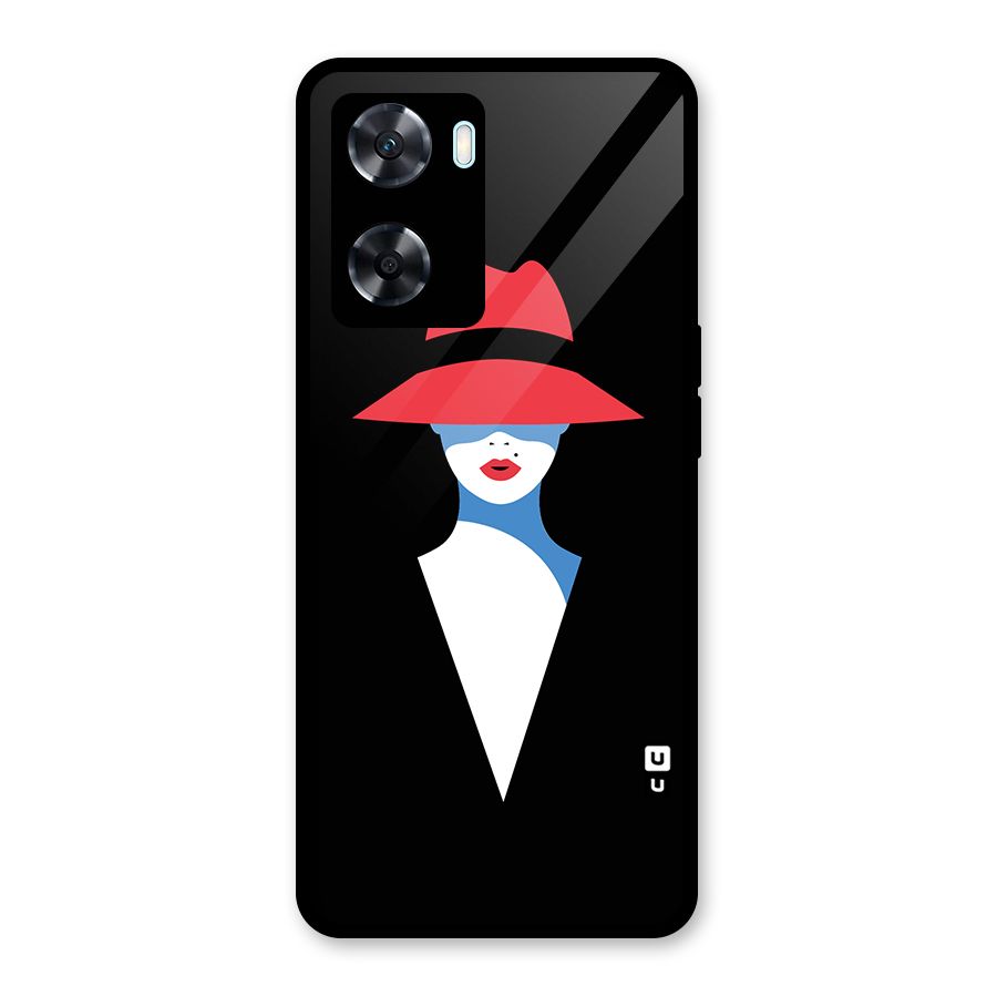 Mysterious Woman Illustration Glass Back Case for Oppo A77