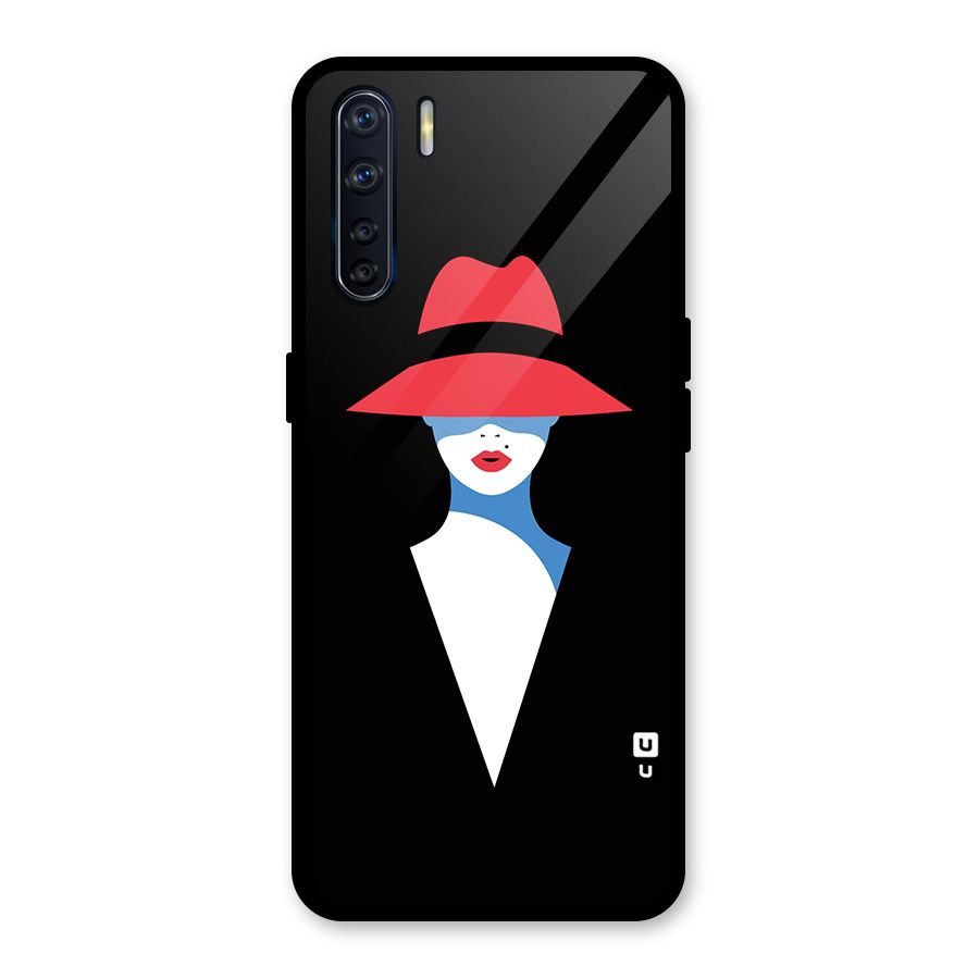 Mysterious Woman Illustration Glass Back Case for Oppo F15
