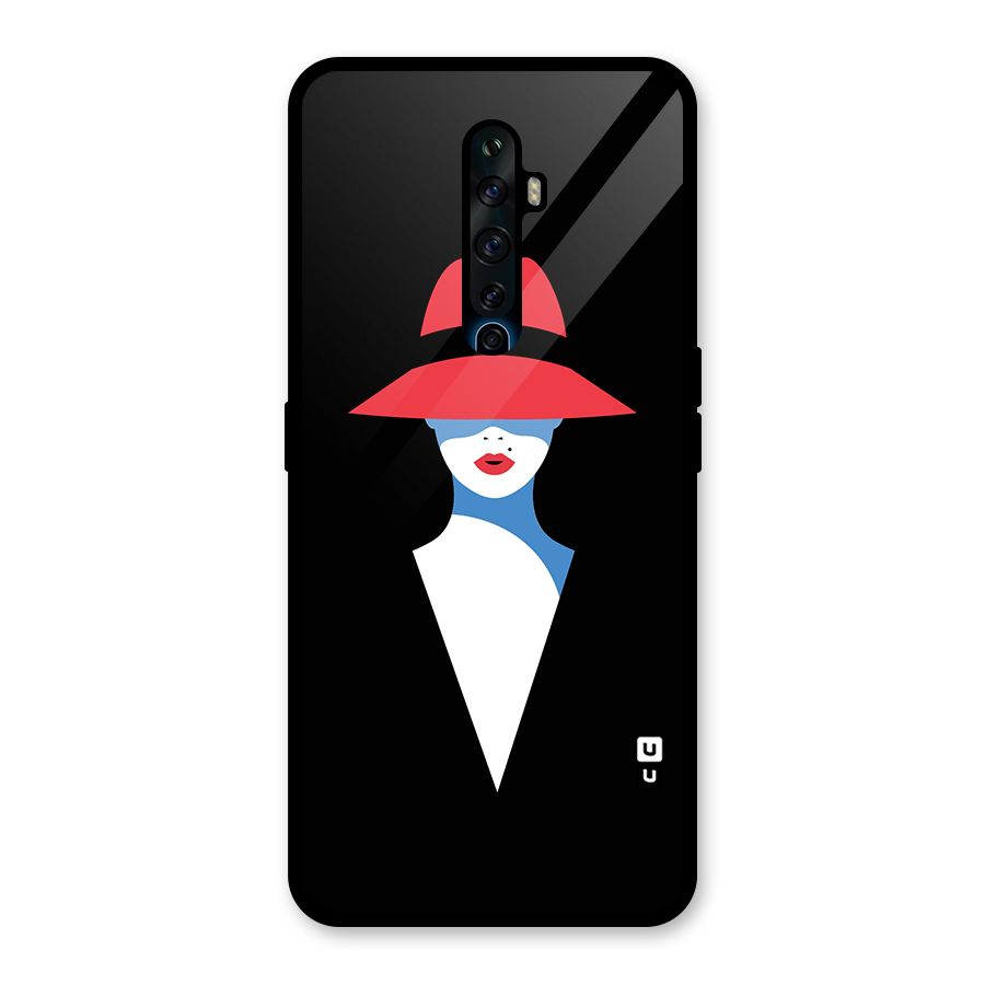 Mysterious Woman Illustration Glass Back Case for Oppo Reno2 Z