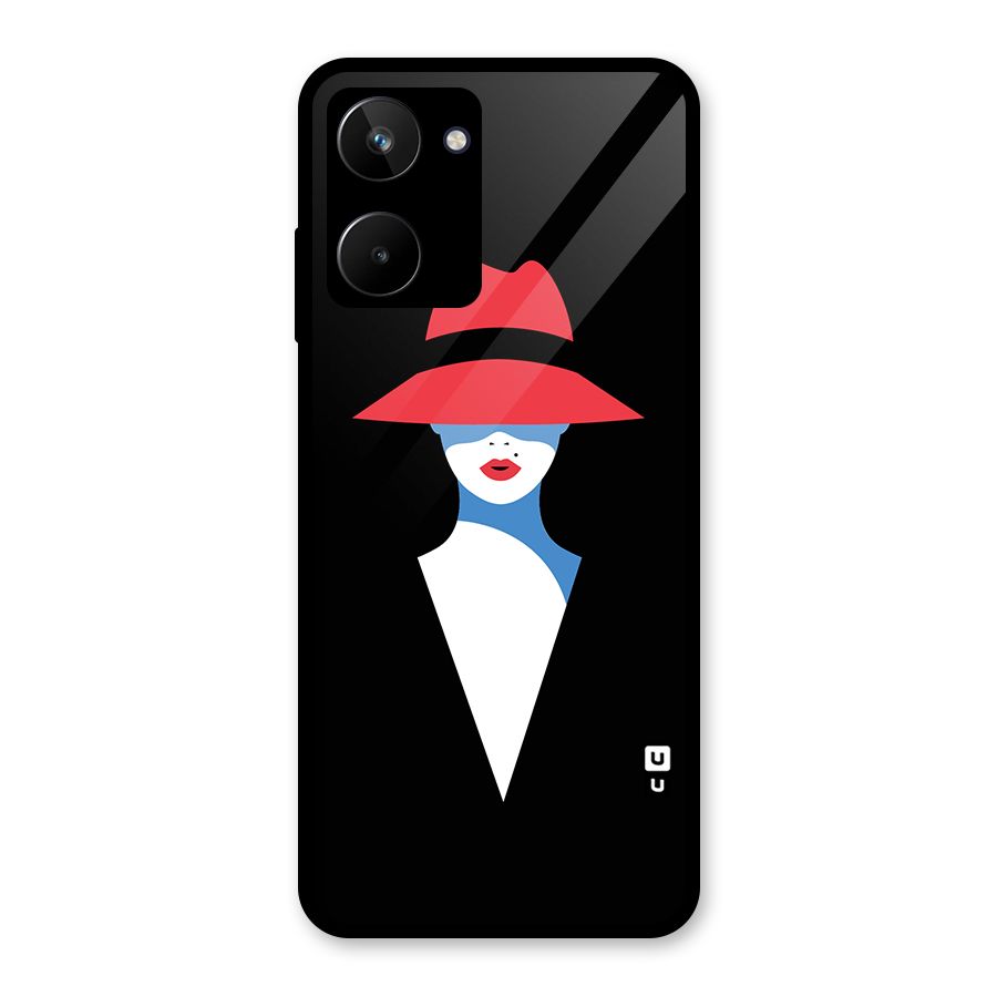 Mysterious Woman Illustration Glass Back Case for Realme 10