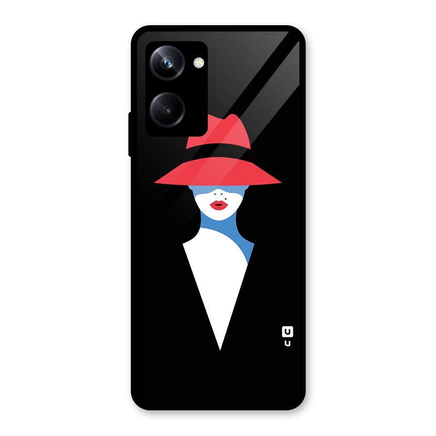 Mysterious Woman Illustration Glass Back Case for Realme 10 Pro