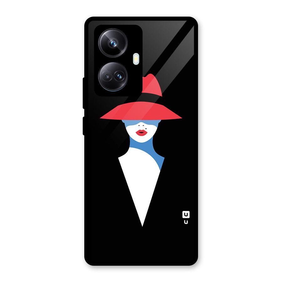 Mysterious Woman Illustration Glass Back Case for Realme 10 Pro Plus