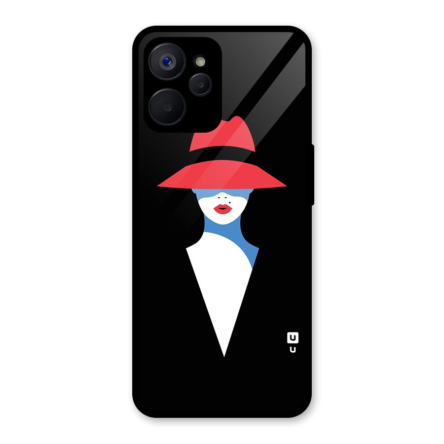 Mysterious Woman Illustration Glass Back Case for Realme 9i 5G
