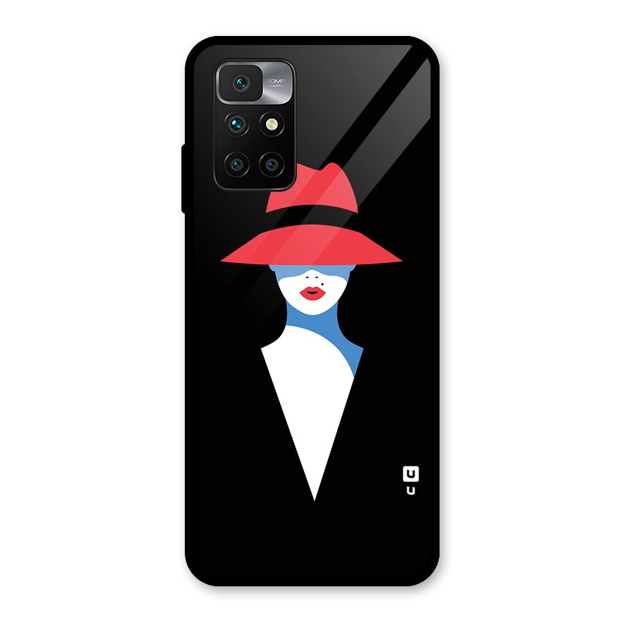 Mysterious Woman Illustration Glass Back Case for Redmi 10 Prime