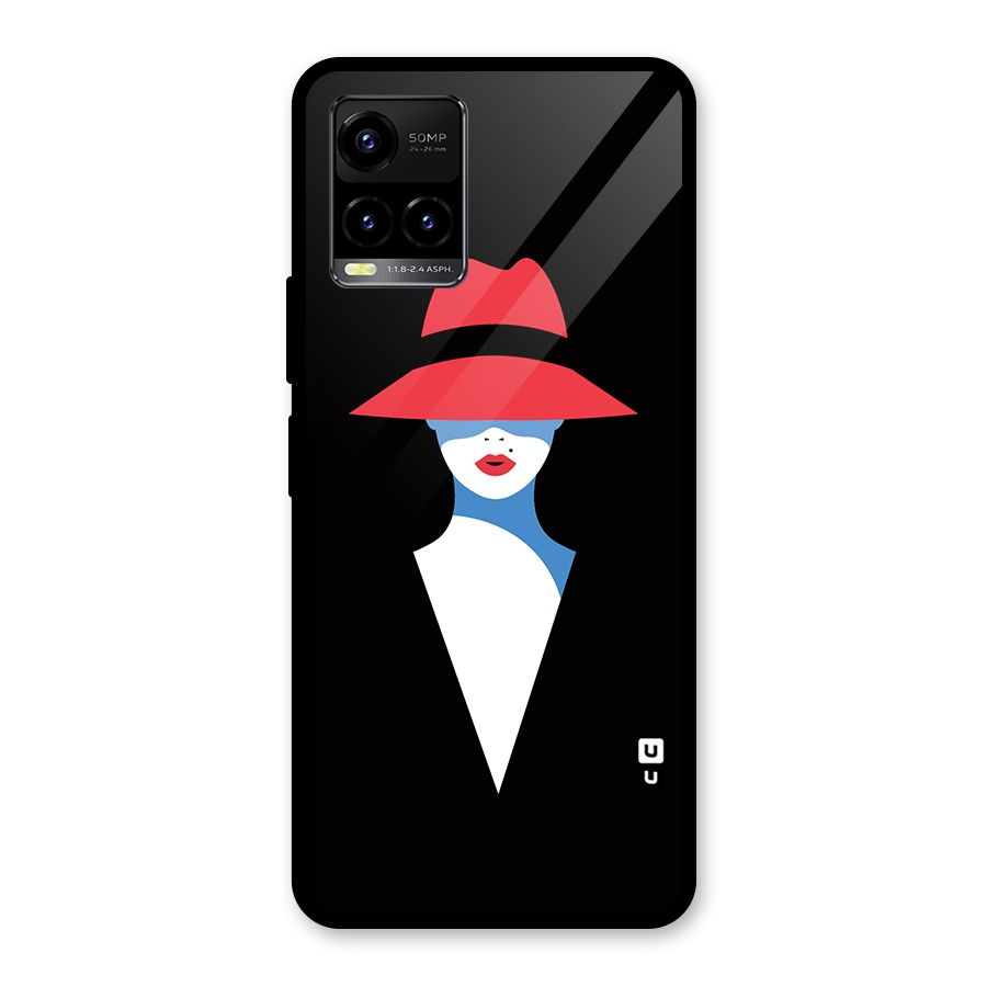 Mysterious Woman Illustration Glass Back Case for Vivo Y21A