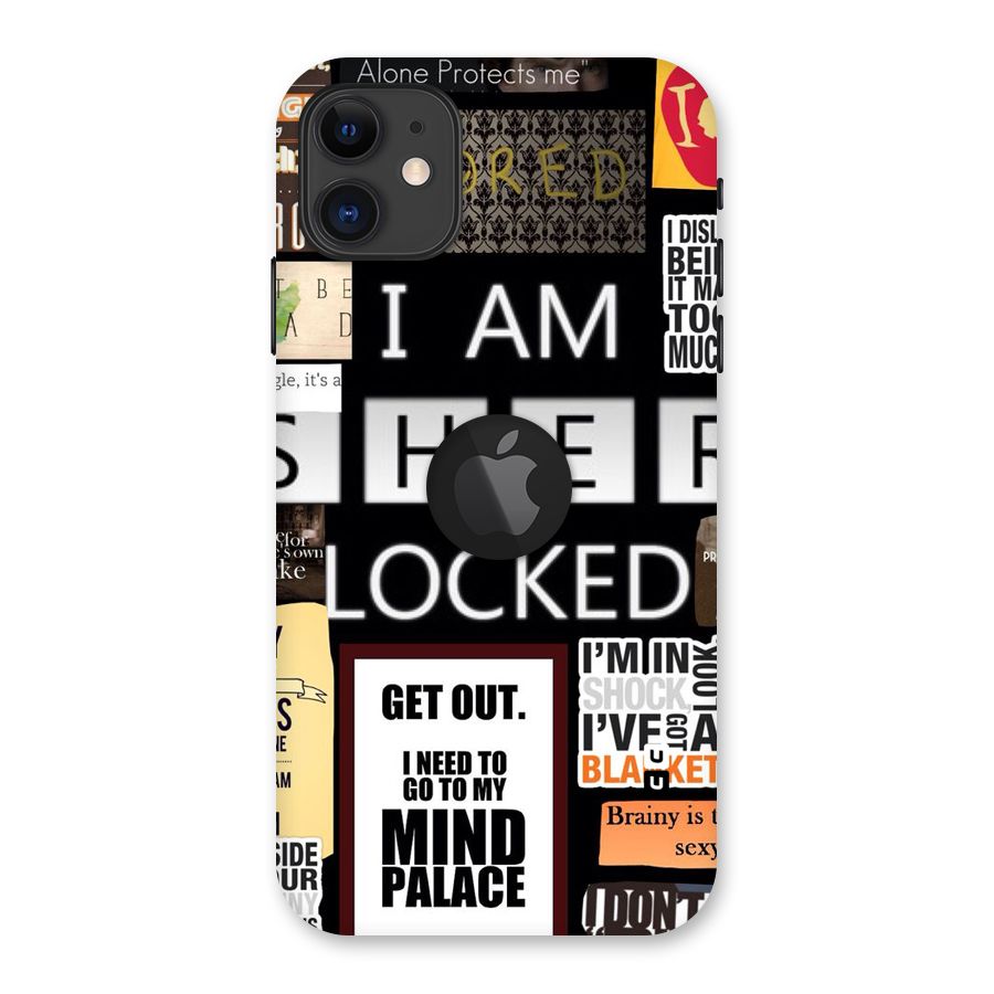 Mystery Pattern Back Case for iPhone 11 Logo Cut
