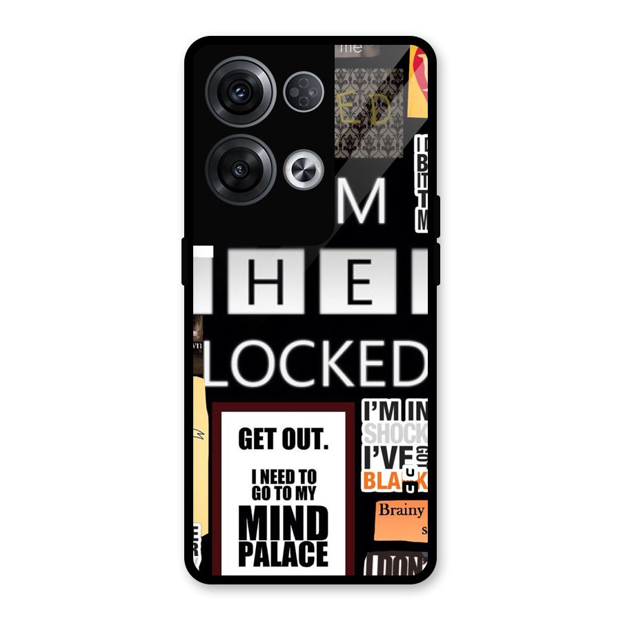Mystery Pattern Glass Back Case for Oppo Reno8 Pro 5G