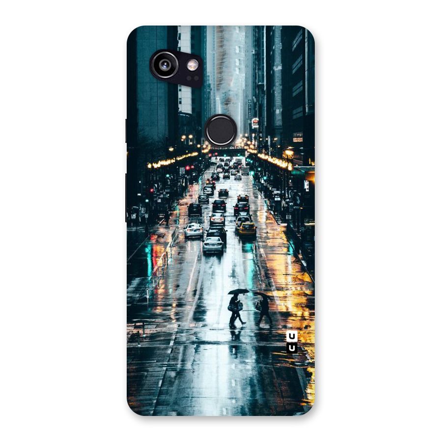 NY Streets Rainy Back Case for Google Pixel 2 XL