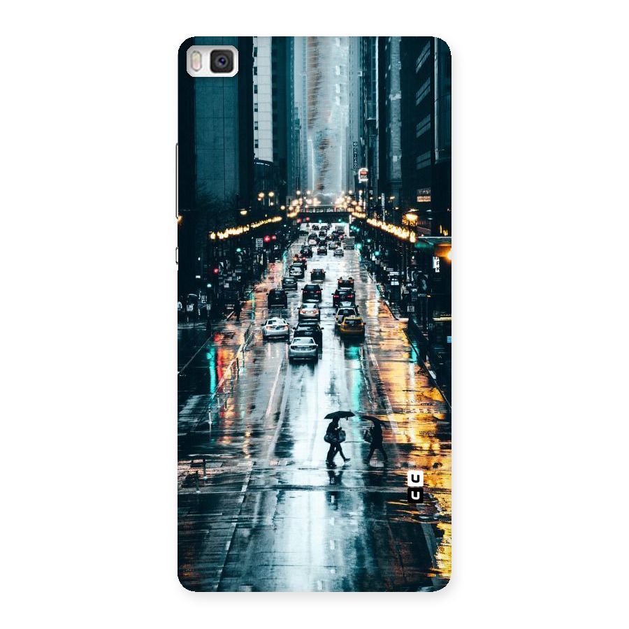 NY Streets Rainy Back Case for Huawei P8