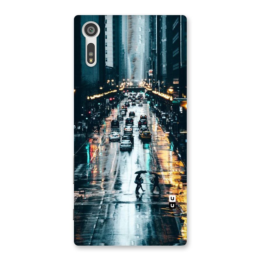 NY Streets Rainy Back Case for Xperia XZ