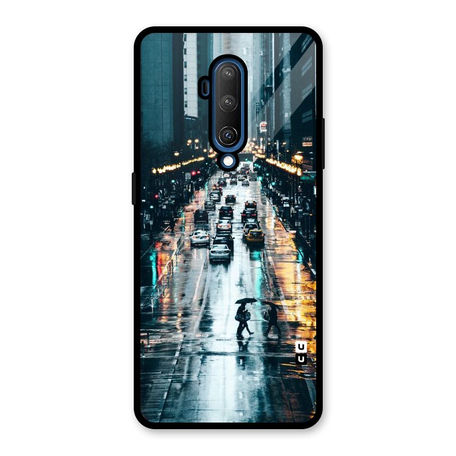 NY Streets Rainy Glass Back Case for OnePlus 7T Pro