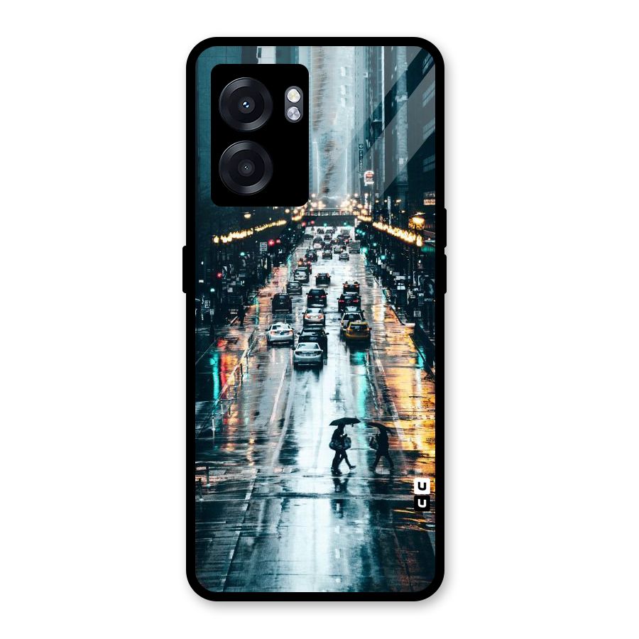 NY Streets Rainy Glass Back Case for Realme Narzo 50 5G