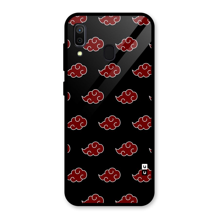 Naruto Akatsuki Pattern Glass Back Case for Galaxy A30
