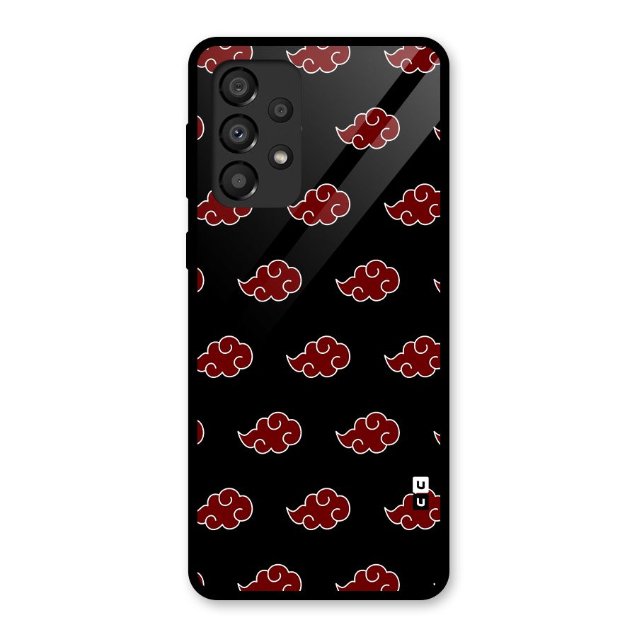 Naruto Akatsuki Pattern Glass Back Case for Galaxy A33 5G