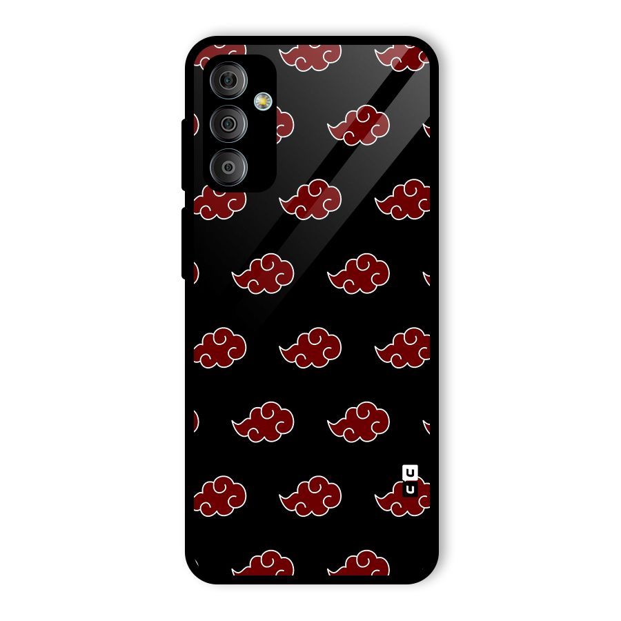 Naruto Akatsuki Pattern Glass Back Case for Galaxy F23
