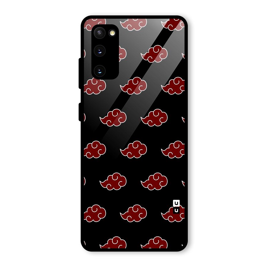 Naruto Akatsuki Pattern Glass Back Case for Galaxy S20 FE 5G