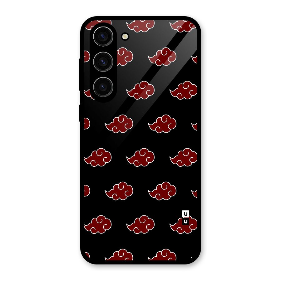 Naruto Akatsuki Pattern Glass Back Case for Galaxy S23 Plus