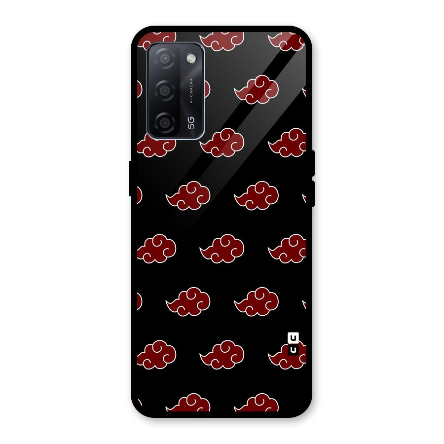 Naruto Akatsuki Pattern Glass Back Case for Oppo A53s 5G