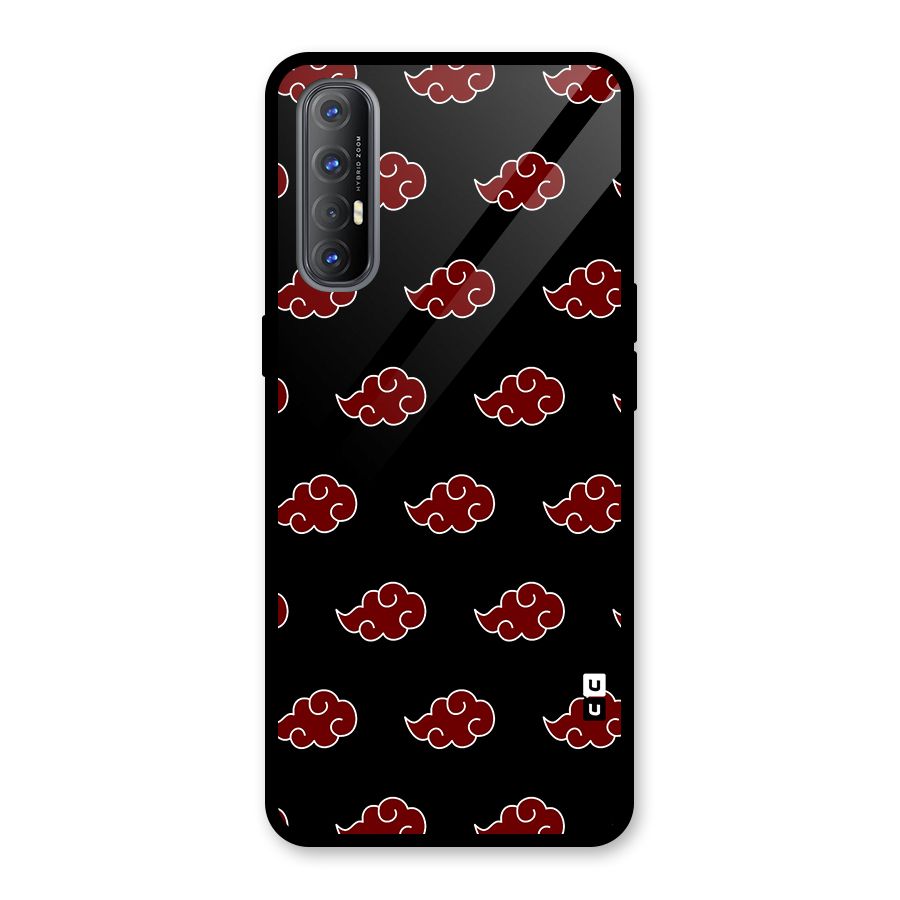 Naruto Akatsuki Pattern Glass Back Case for Oppo Reno3 Pro
