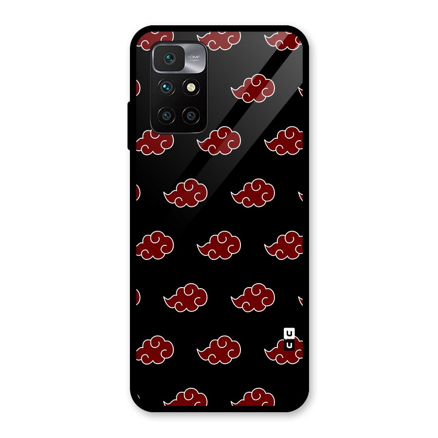 Naruto Akatsuki Pattern Glass Back Case for Redmi 10 Prime