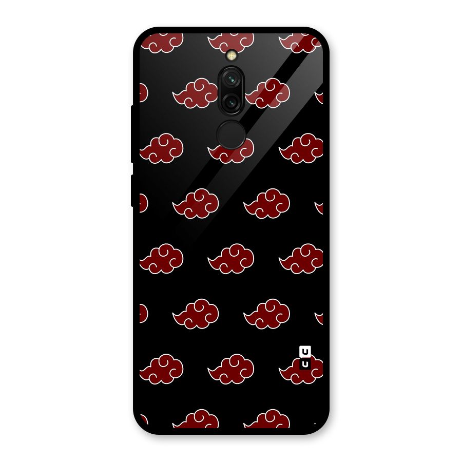 Naruto Akatsuki Pattern Glass Back Case for Redmi 8