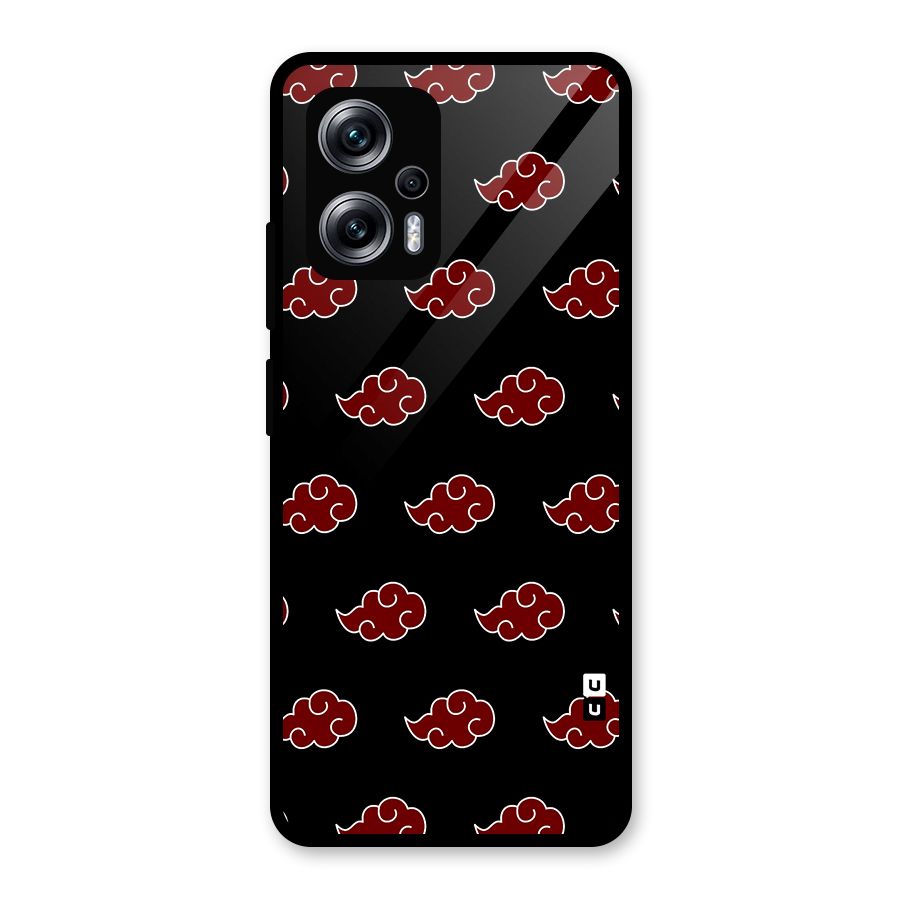 Naruto Akatsuki Pattern Glass Back Case for Redmi K50i