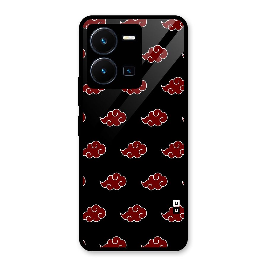 Naruto Akatsuki Pattern Glass Back Case for Vivo Y35
