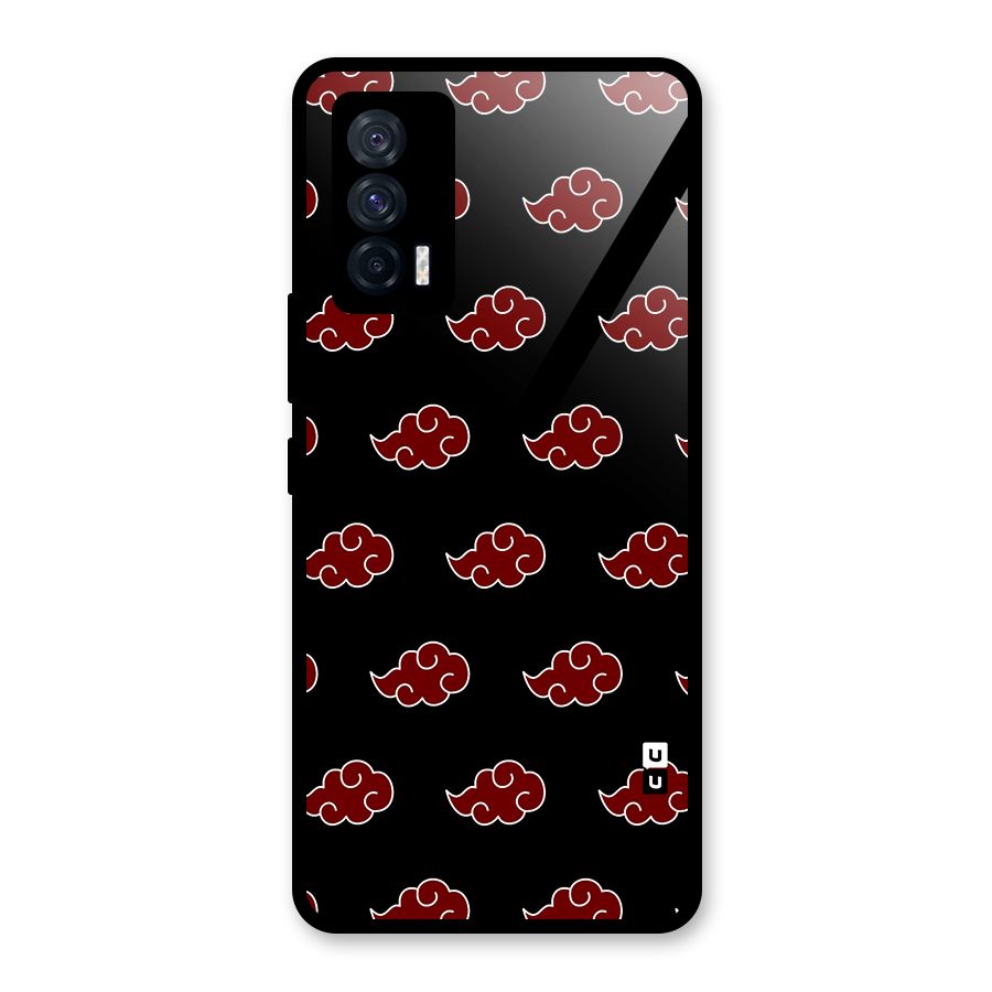 Naruto Akatsuki Pattern Glass Back Case for Vivo iQOO 7 5G