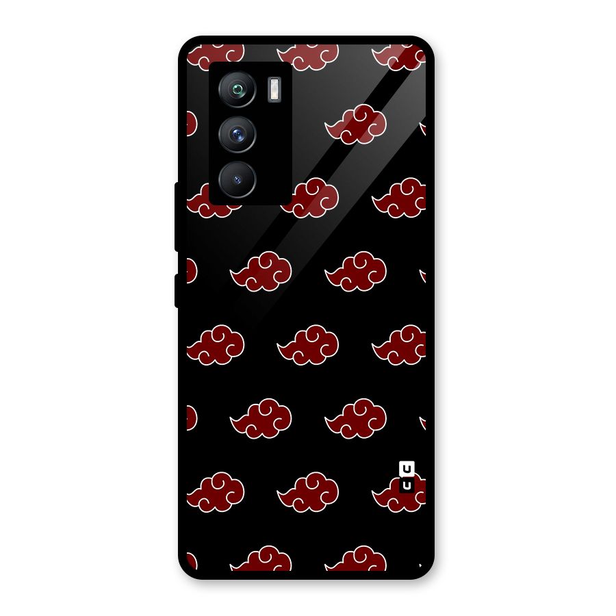 Naruto Akatsuki Pattern Glass Back Case for Vivo iQOO 9 SE