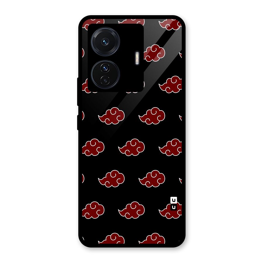 Naruto Akatsuki Pattern Glass Back Case for Vivo iQOO Z6 Pro