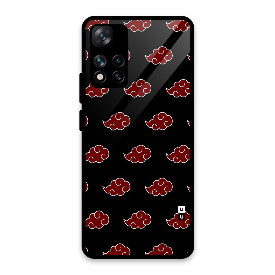 Naruto Akatsuki Pattern Glass Back Case for Xiaomi 11i HyperCharge 5G