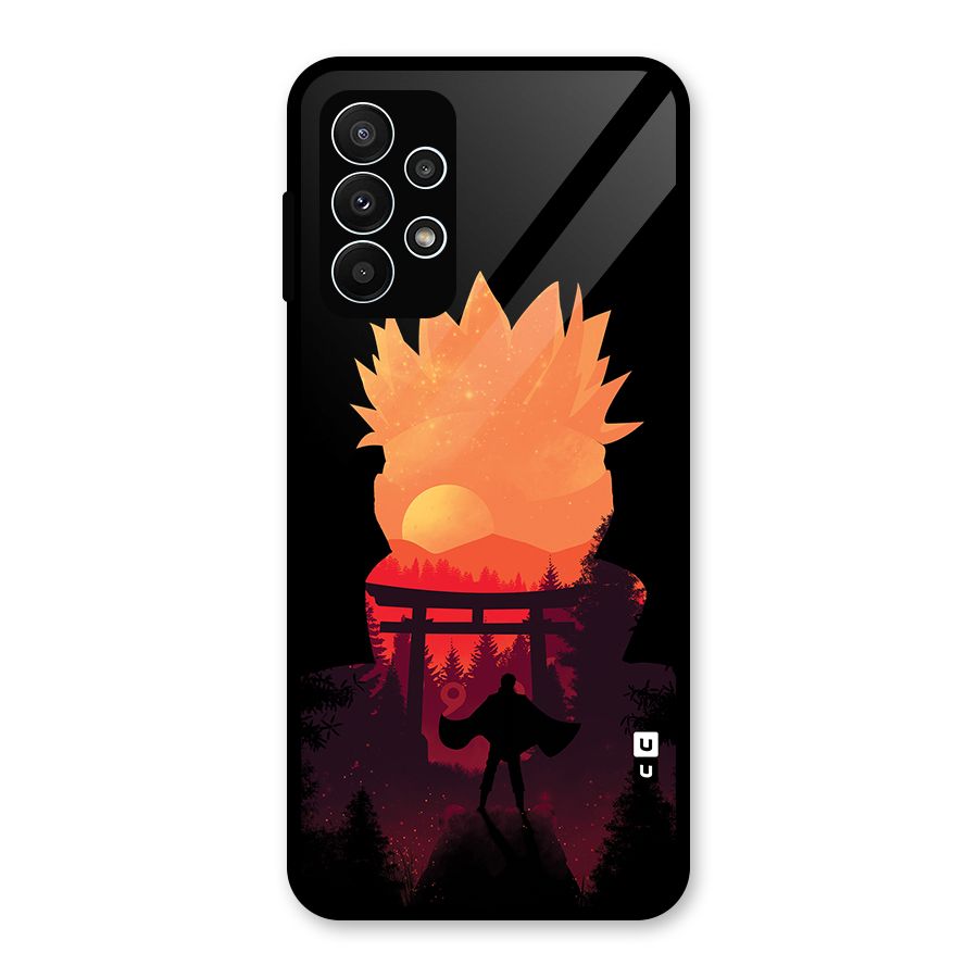 Naruto Anime Sunset Art Glass Back Case for Galaxy A23