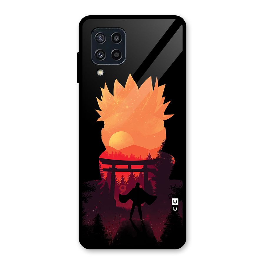 Naruto Anime Sunset Art Glass Back Case for Galaxy M32