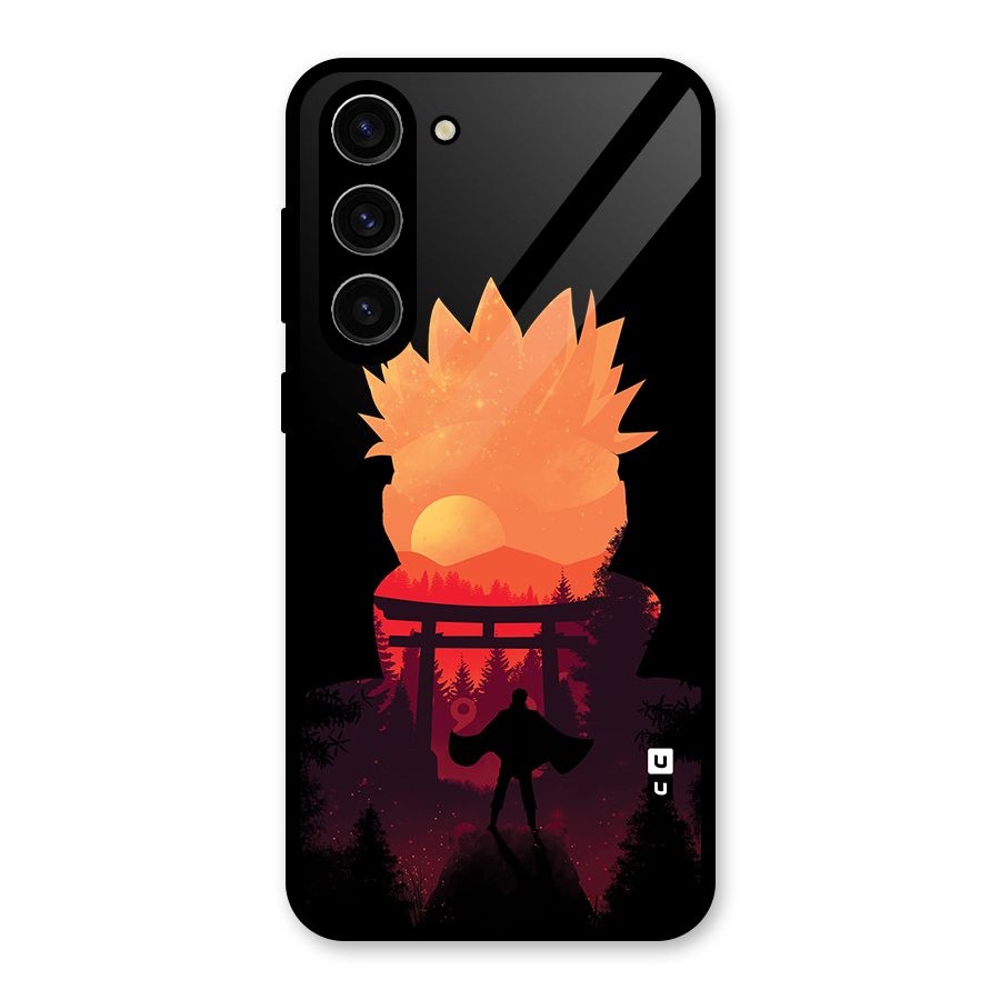 Naruto Anime Sunset Art Glass Back Case for Galaxy S23 Plus