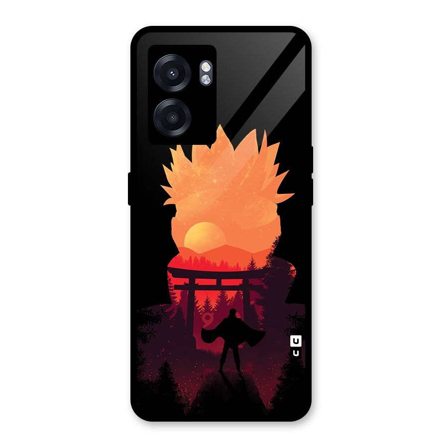 Naruto Anime Sunset Art Glass Back Case for Oppo K10 (5G)