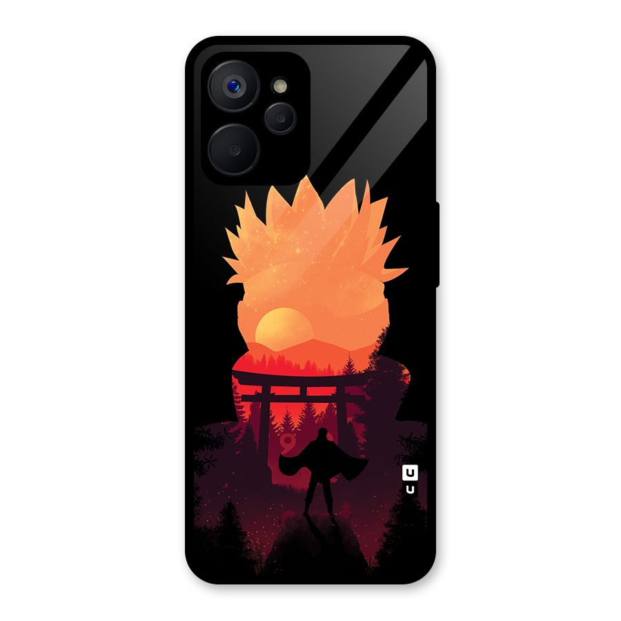 Naruto Anime Sunset Art Glass Back Case for Realme 9i 5G