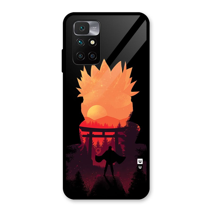 Naruto Anime Sunset Art Glass Back Case for Redmi 10 Prime